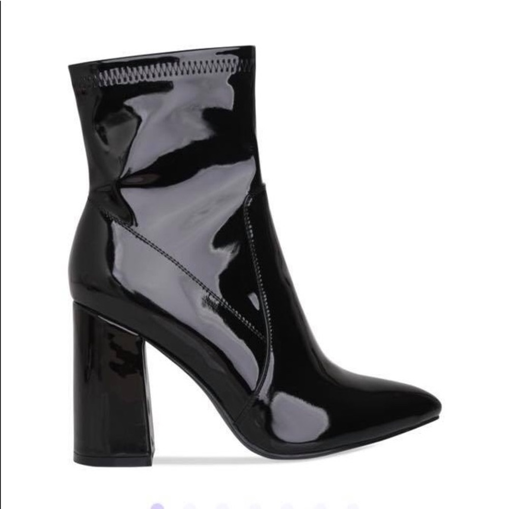 Black patent bootie
